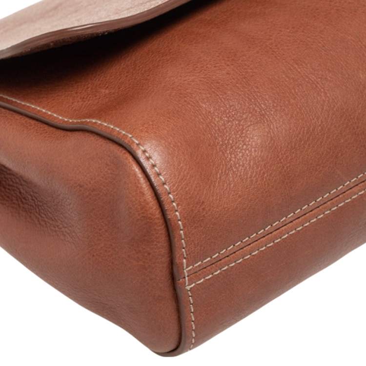 Pre Owned Mulberry Tan Leather Medium Lily Shoulder Bag