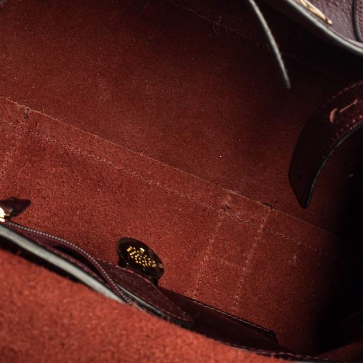 Pre Owned Mulberry Burgundy Leather Small Bayswater Satchel