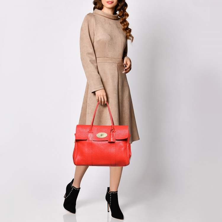 Pre Owned Mulberry Red Leather Bayswater Satchel