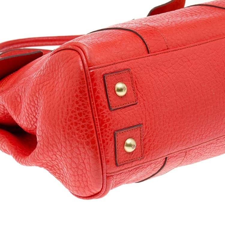 Pre Owned Mulberry Red Leather Bayswater Satchel