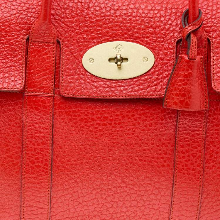 Pre Owned Mulberry Red Leather Bayswater Satchel