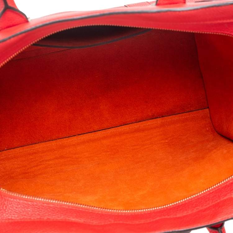 Pre Owned Mulberry Red Grained Leather Bayswater Tote