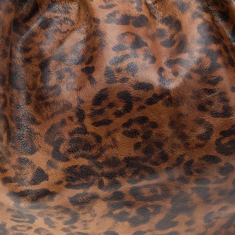 Pre Owned Mulberry Brown Leopard Print Leather Mitzy Hobo