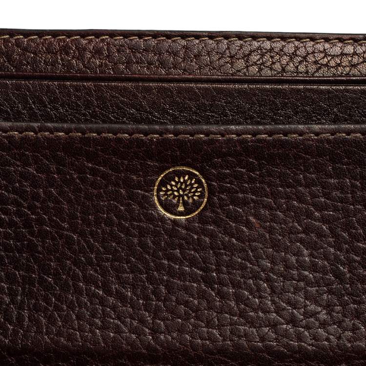 Pre Owned Mulberry Brown Leather Card Holder