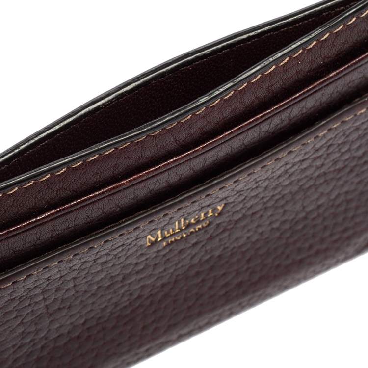 Pre Owned Mulberry Brown Leather Card Holder