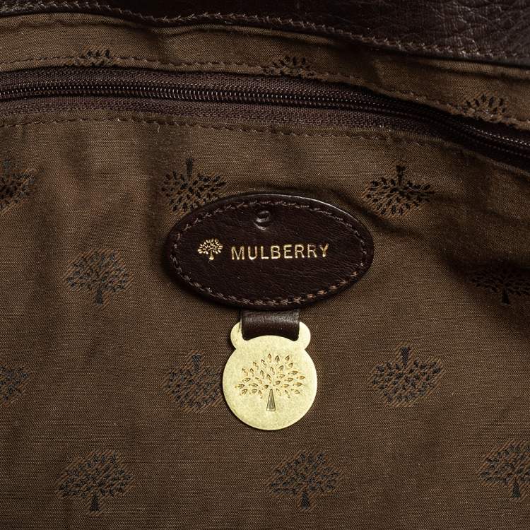 Pre Owned Mulberry Dark Brown Leather Oversized Alexa Top Handle Bag