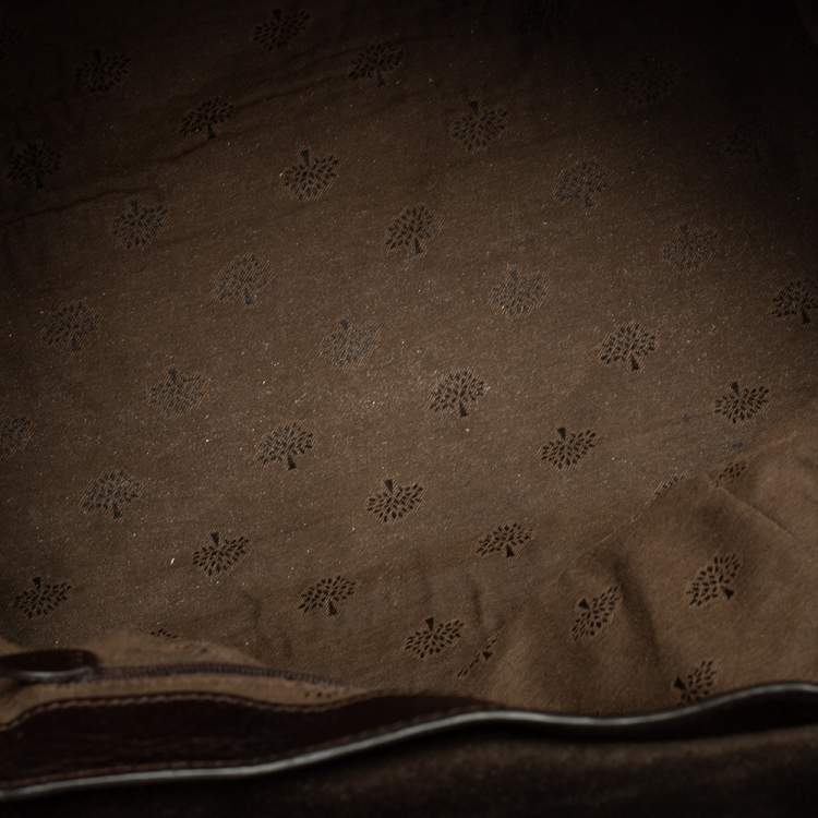 Pre Owned Mulberry Dark Brown Leather Oversized Alexa Top Handle Bag