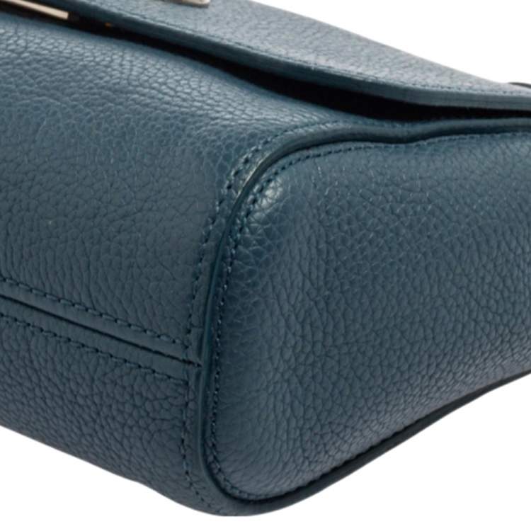 Pre Owned Mulberry Blue Leather Small Lily Shoulder Bag