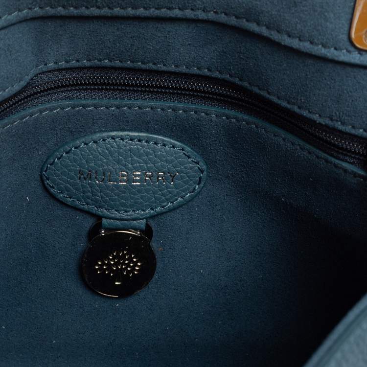 Pre Owned Mulberry Blue Leather Small Lily Shoulder Bag
