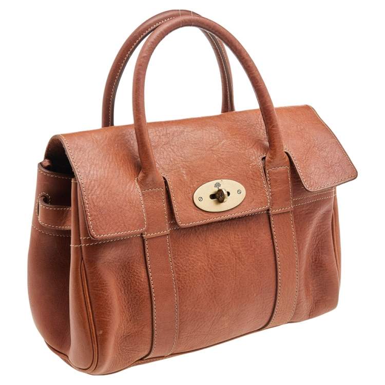 Pre Owned Mulberry Brown Leather Small Bayswater Satchel