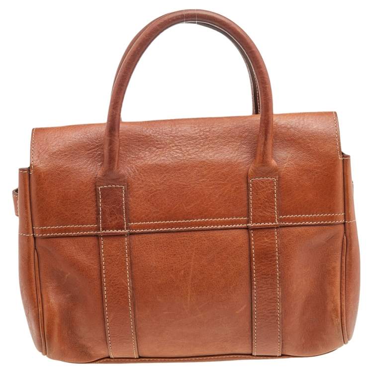 Pre Owned Mulberry Brown Leather Small Bayswater Satchel