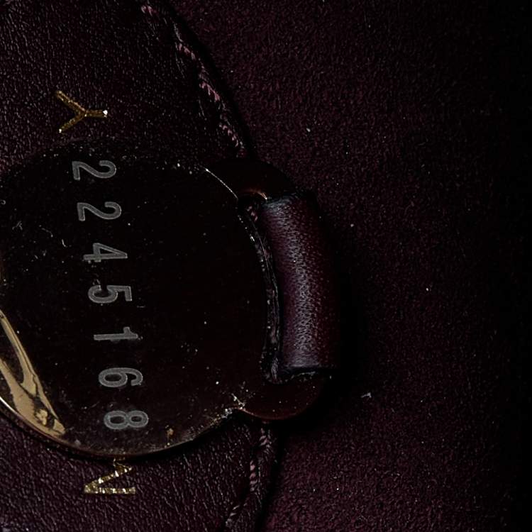Pre Owned Mulberry Burgundy Python Embossed And Leather Small Willow Tote