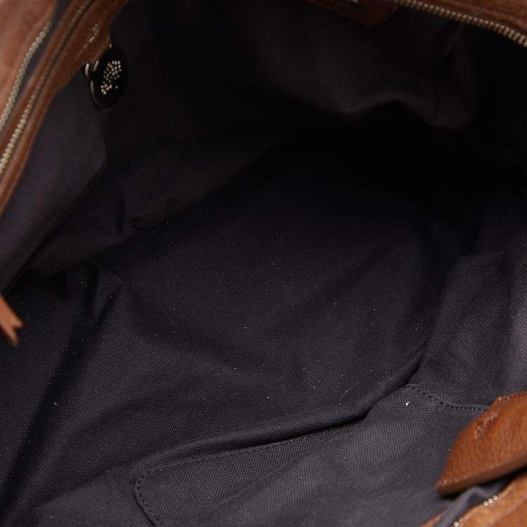 مملوكة مسبقًا Mulberry Brown Leather Top Zip Satchel