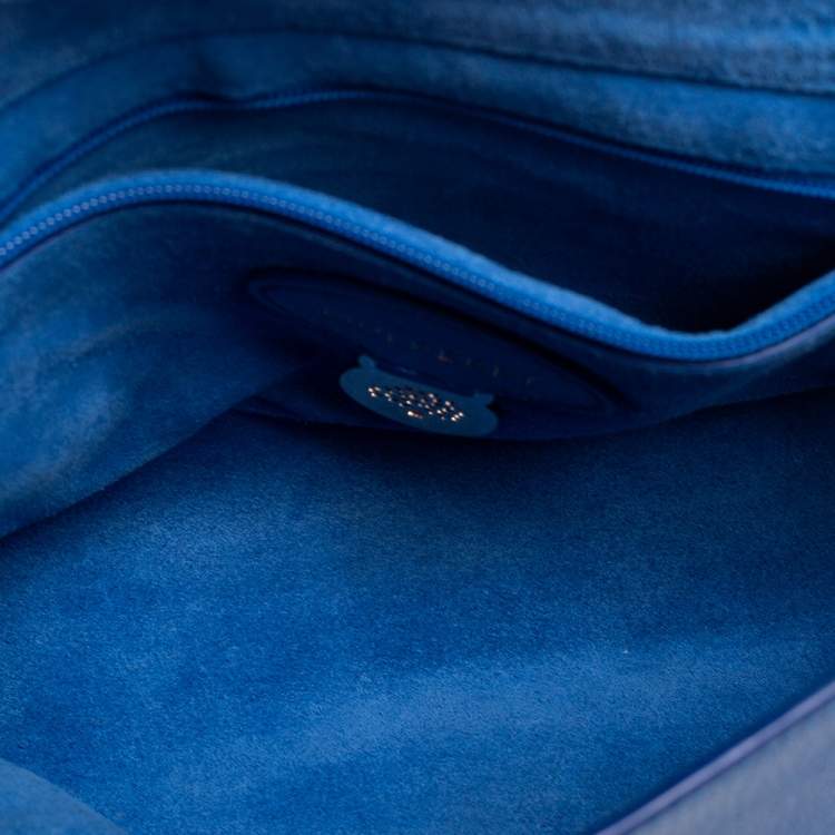 Pre Owned Mulberry Blue Leather Darley Small Shoulder Bag