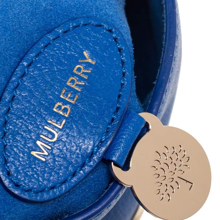 Pre Owned Mulberry Blue Leather Darley Small Shoulder Bag