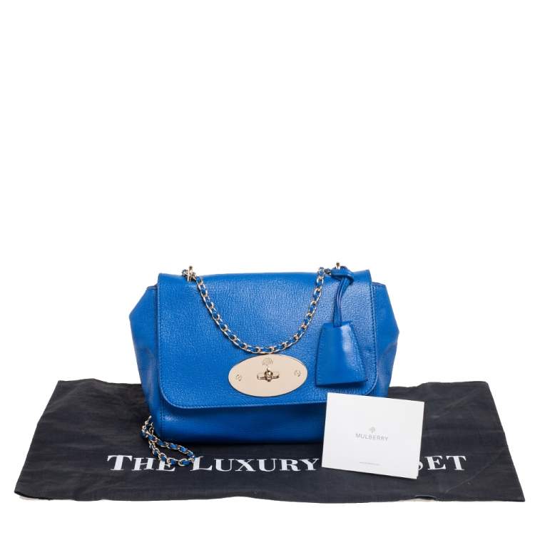 Pre Owned Mulberry Blue Leather Darley Small Shoulder Bag