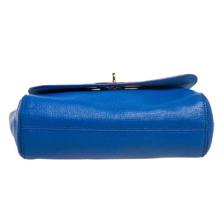 Pre Owned Mulberry Blue Leather Darley Small Shoulder Bag
