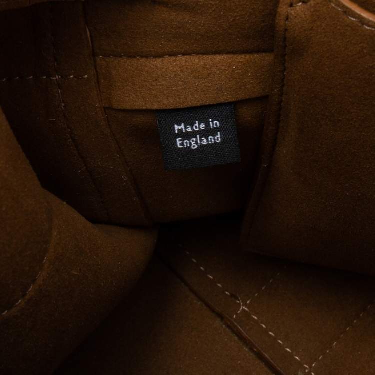 Pre Owned Mulberry Tan Croc Embossed Leather Bayswater Satchel