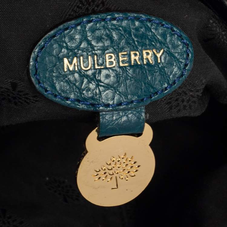 Pre Owned Mulberry Dark Teal Green Leather Taylor Top Handle Bag