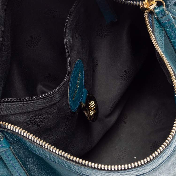 Pre Owned Mulberry Dark Teal Green Leather Taylor Top Handle Bag