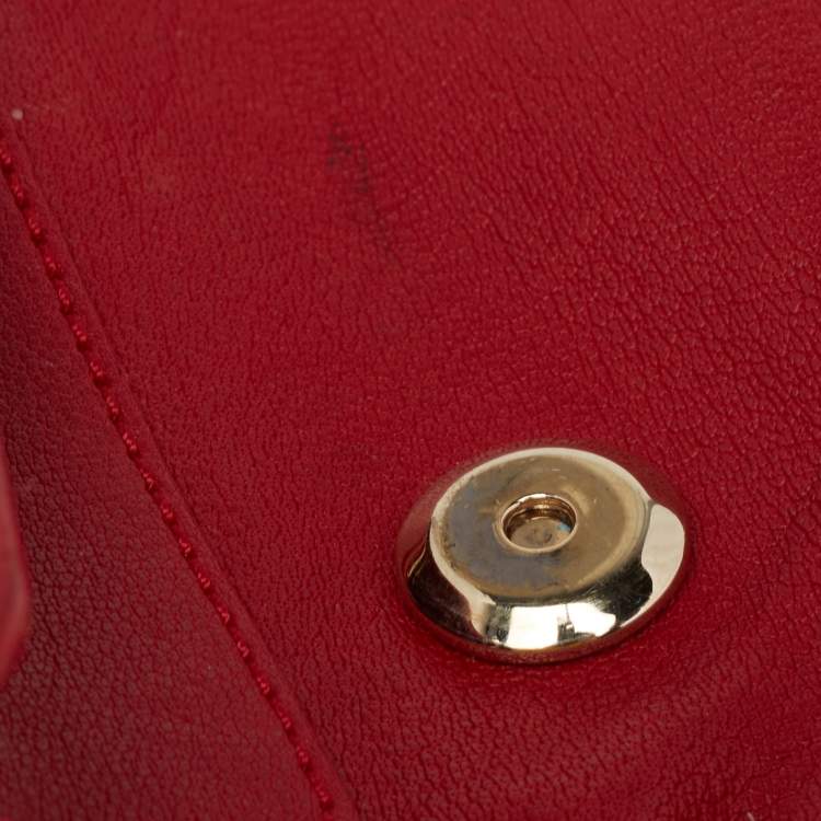 Pre Owned Mulberry Red Leather Mini Alexa Top Handle Bag