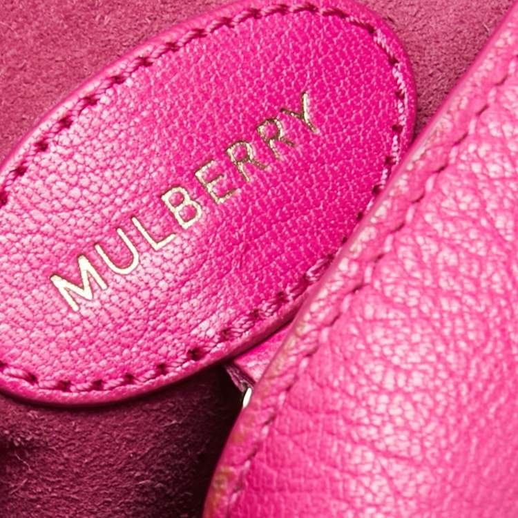 Pre Owned Mulberry Fuchsia Leather Small Lily Shoulder Bag