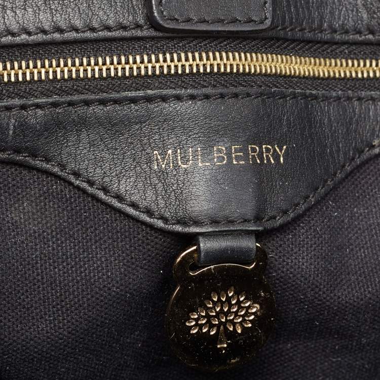 Pre Owned Mulberry Black Leather Bayswater Tote