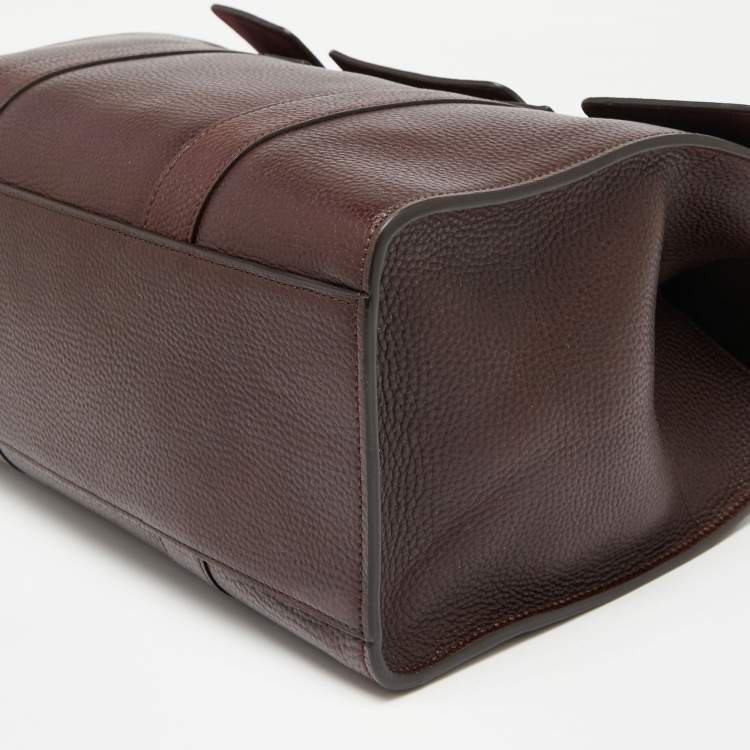Pre Owned Mulberry Burgundy Leather Bayswater Satchel