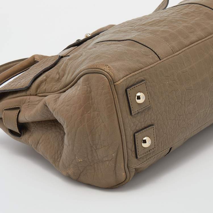 مملوكة مسبقًا Mulberry Grey Pebbled Leather Bayswater Satchel