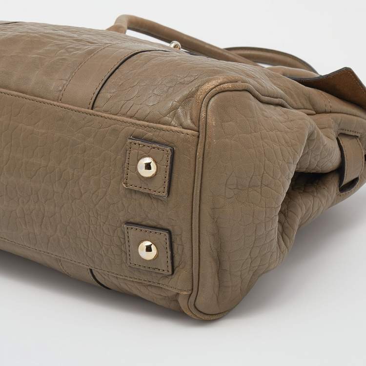 مملوكة مسبقًا Mulberry Grey Pebbled Leather Bayswater Satchel