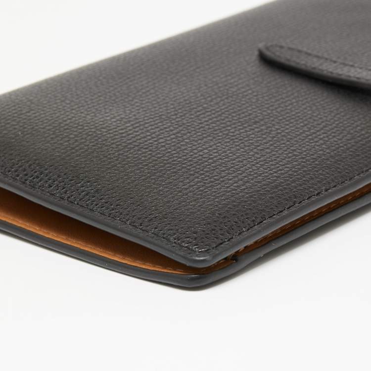 مملوكة مسبقًا Mulberry Black Leather Tree Logo Long Wallet