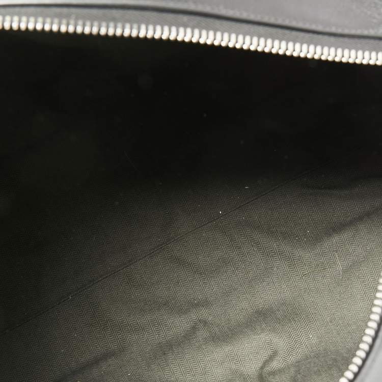 Pre Owned Mulberry Black Leather Round Ended Duffel Bag