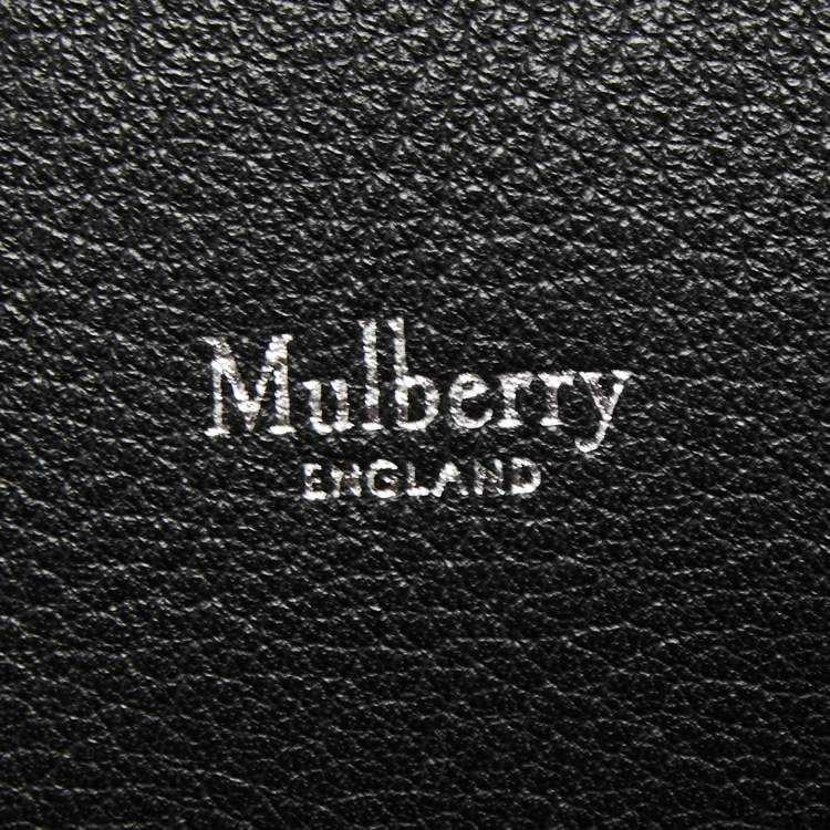 Pre Owned Mulberry Black Leather Round Ended Duffel Bag