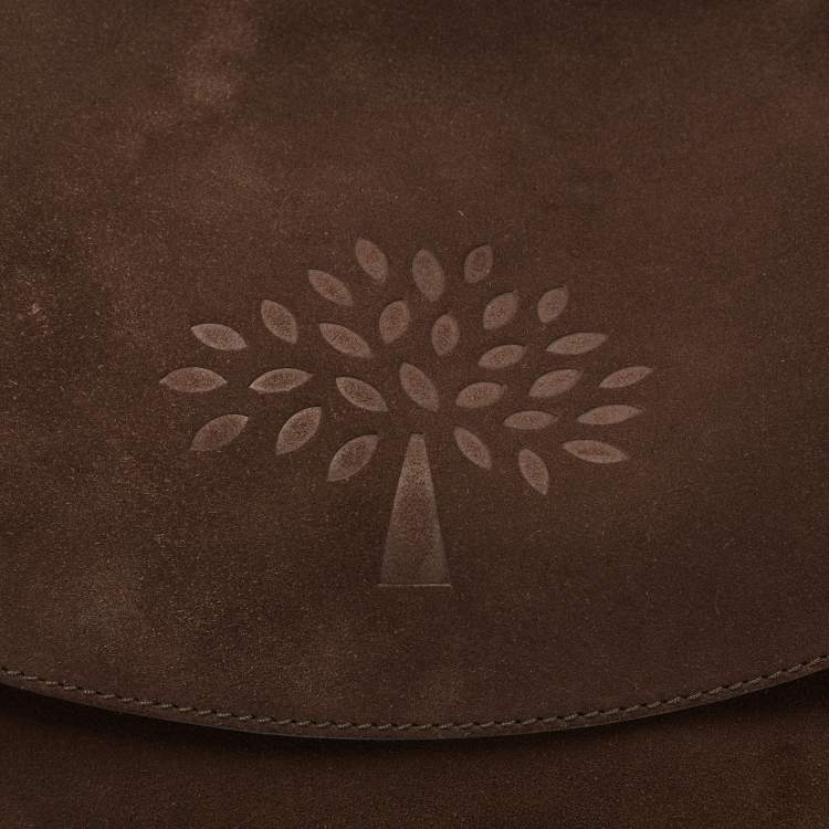 Pre Owned Mulberry Dark Brown Suede and Leather Effie Satchel