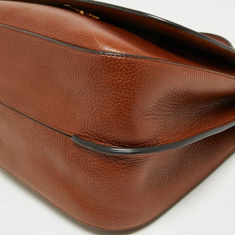 Pre Owned Mulberry Tan Leather Amberley Top Handle Bag