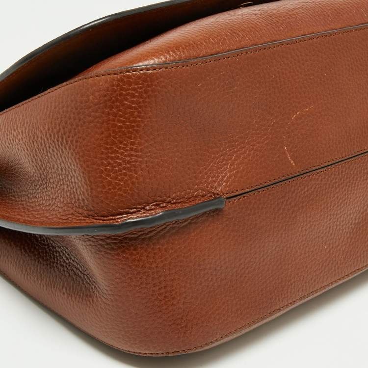 Pre Owned Mulberry Tan Leather Amberley Top Handle Bag