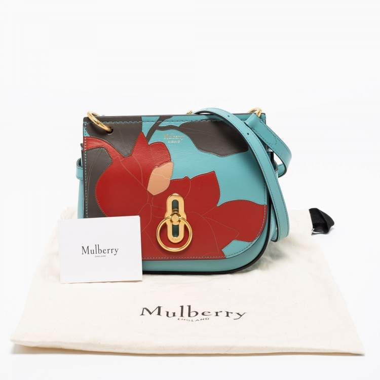 Pre Owned Mulberry Tricolor Leather Amberley Patchwork Shoulder Bag