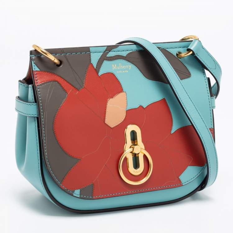 Pre Owned Mulberry Tricolor Leather Amberley Patchwork Shoulder Bag