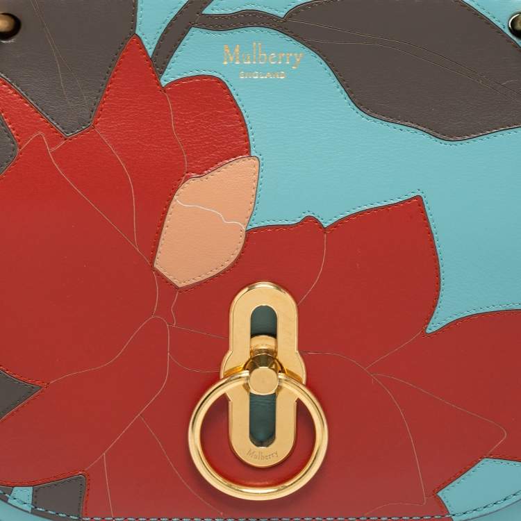 Pre Owned Mulberry Tricolor Leather Amberley Patchwork Shoulder Bag
