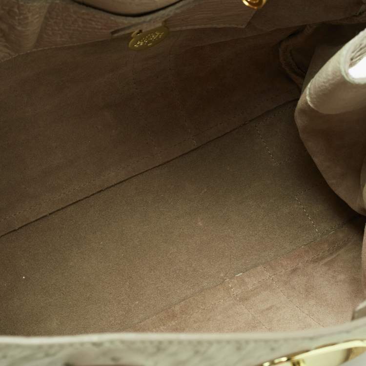 Pre Owned Mulberry Pale Green Ostrich Bayswater Satchel