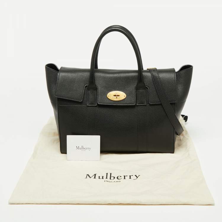 Pre Owned Mulberry Black Leather Bayswater Satchel