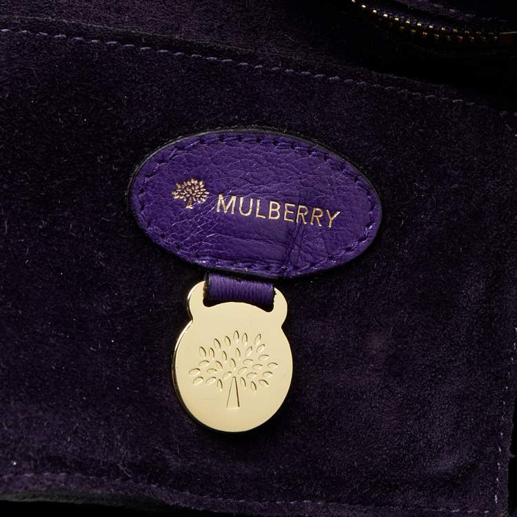 Pre Owned Mulberry Purple Leather Bayswater Satchel