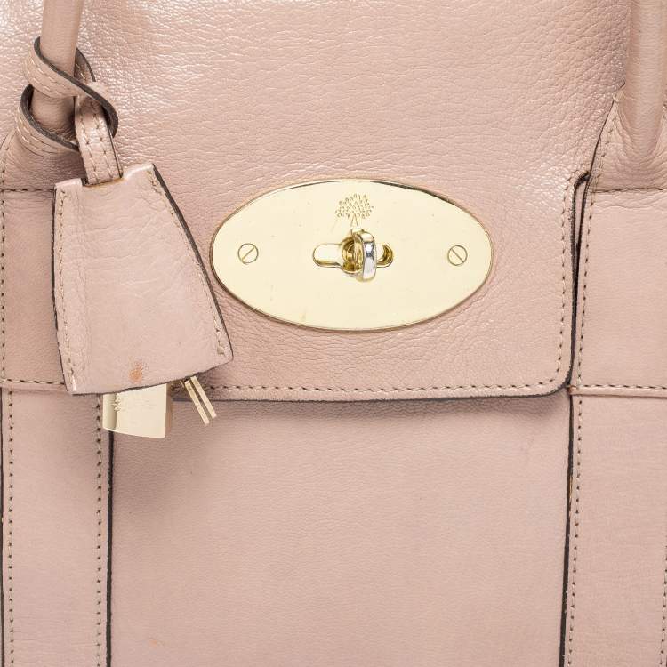 Pre Owned Mulberry Beige Leather Bayswater Satchel