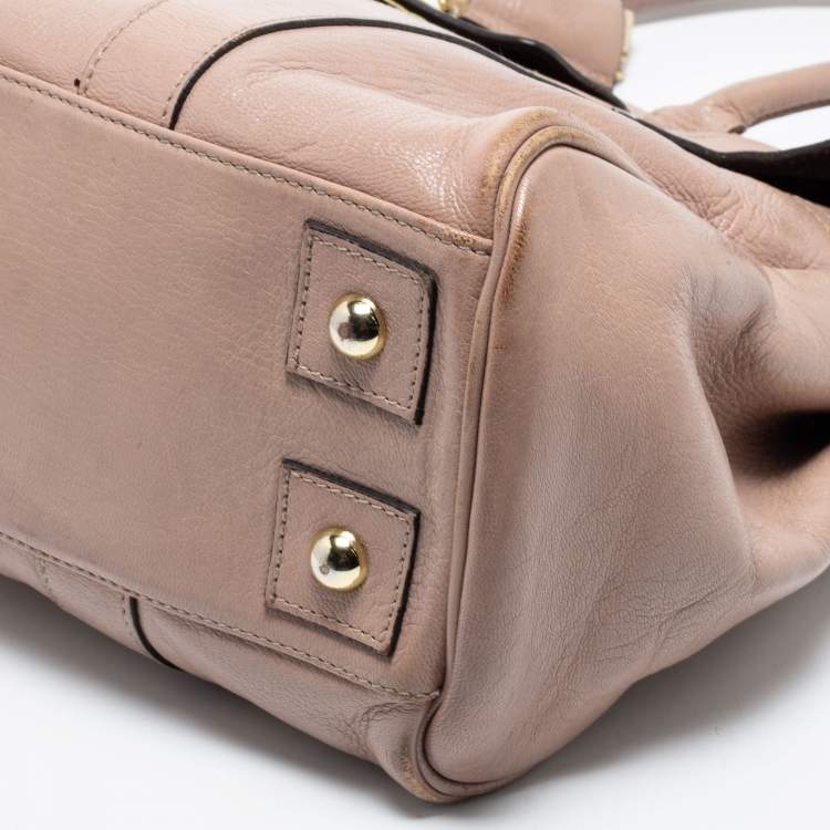 Pre Owned Mulberry Beige Leather Bayswater Satchel