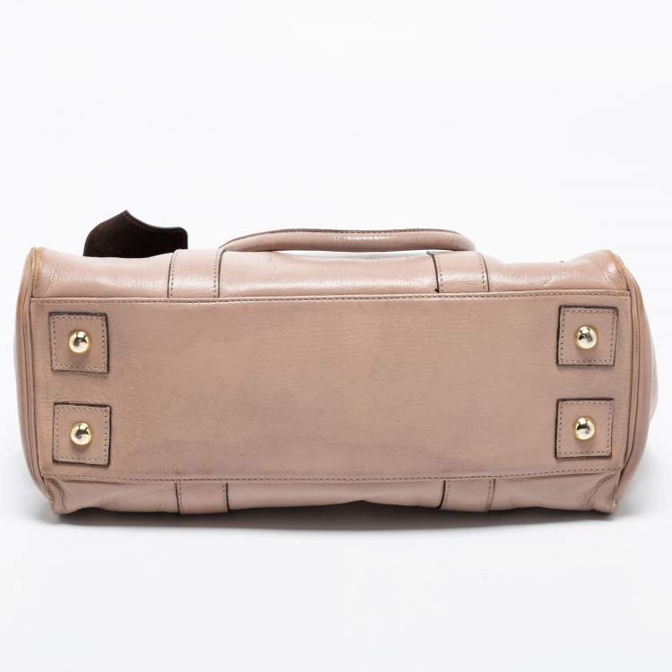 Pre Owned Mulberry Beige Leather Bayswater Satchel