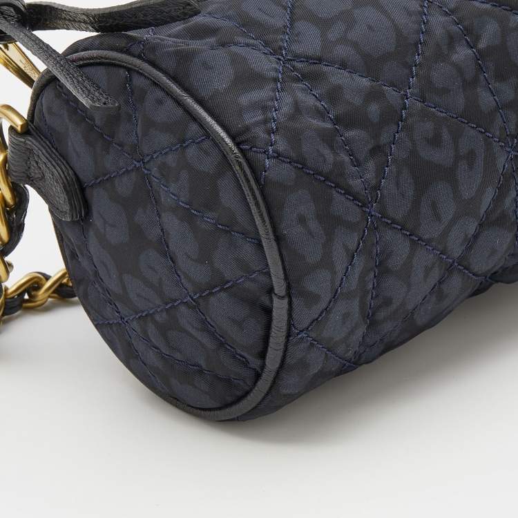 Pre Owned Mulberry Blue/Black Printed Nylon Crossbody Bag