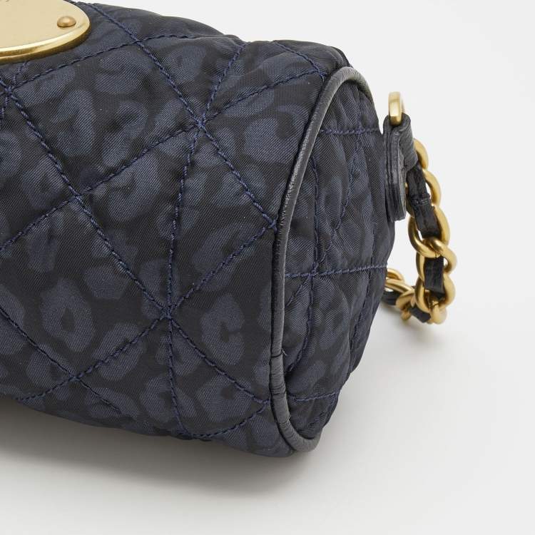 Pre Owned Mulberry Blue/Black Printed Nylon Crossbody Bag
