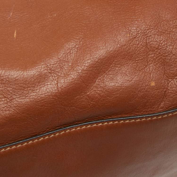 Pre Owned Mulberry Brown Leather Alexa Top Handle Bag