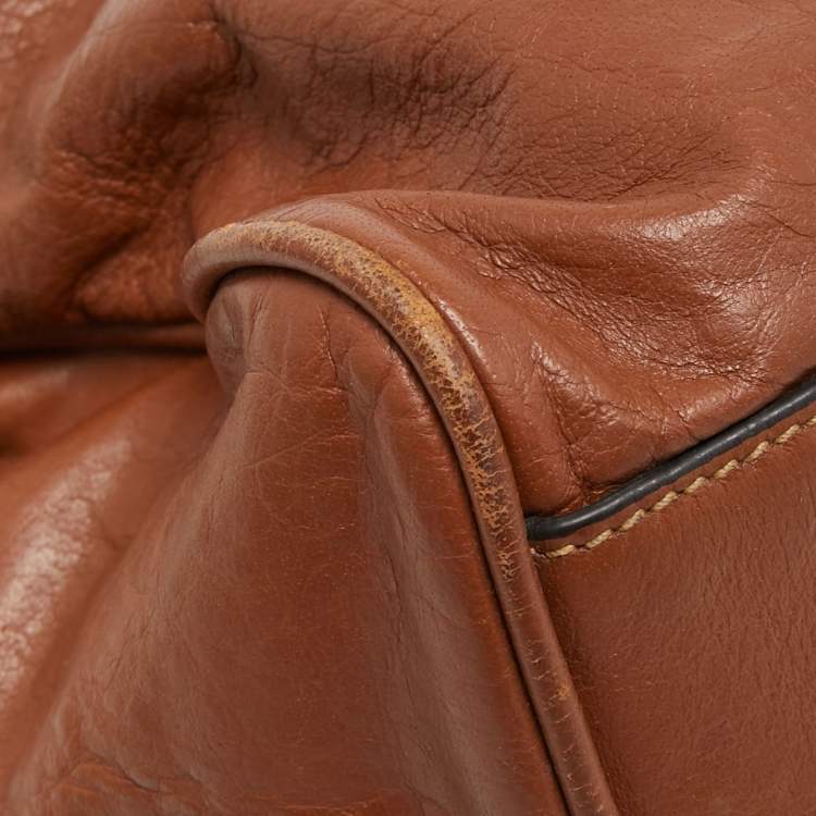 Pre Owned Mulberry Brown Leather Alexa Top Handle Bag