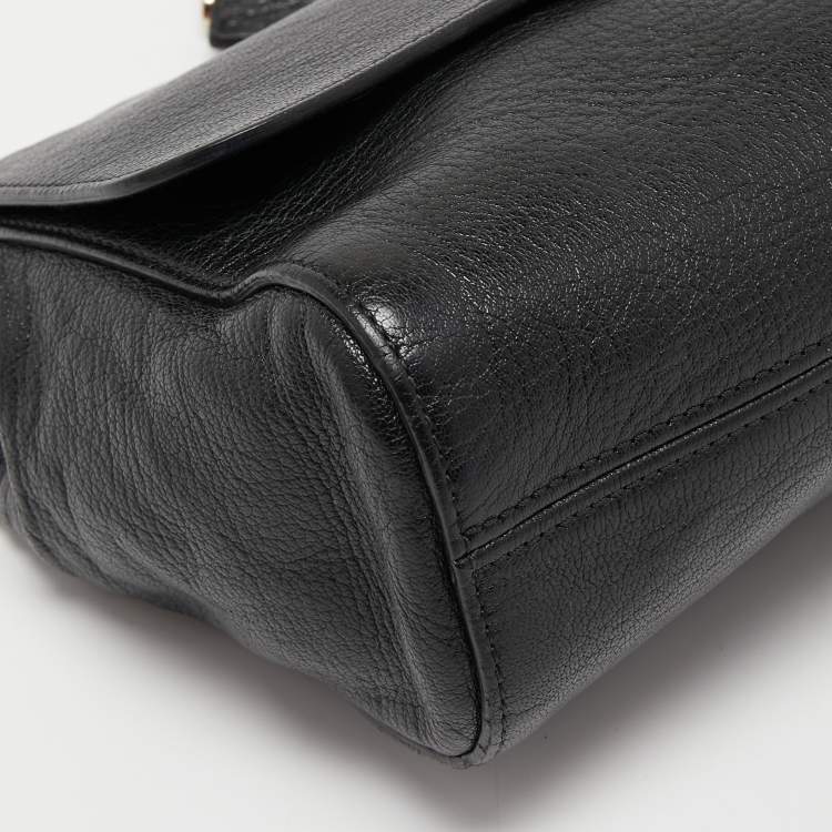 Pre Owned Mulberry Black Leather Medium Lily Shoulder Bag